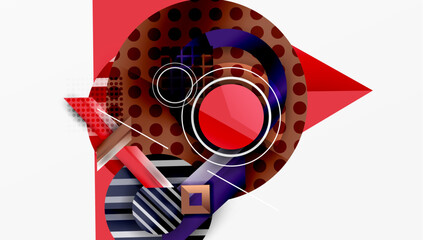 Abstract design with layered geometric shapes