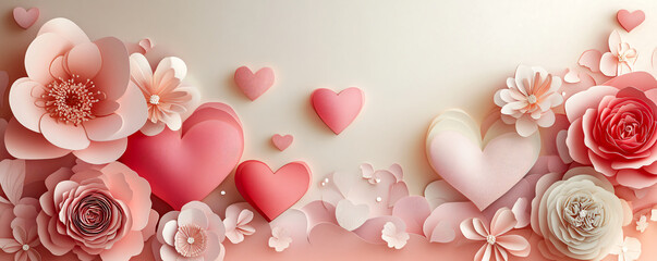 A beautiful arrangement of hearts and flowers, perfect for romantic occasions.