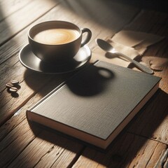 cup of coffee and book