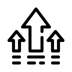 Upward arrow line icon