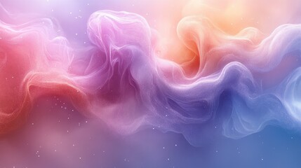 Fototapeta premium Abstract colorful waves of soft fabric-like textures blending in a dreamy background atmosphere