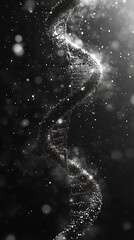 Obraz premium Abstract DNA spiral in a cosmic background