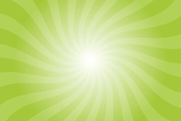Obraz premium Green background with white sun ray. Pattern of starburst. Abstract earth green texture with light of sunburst. Radial beam of sunlight. Retro background with flash. Design of sunbeams.