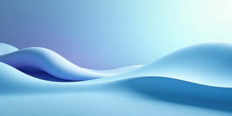 Serene Blue Undulations Abstract Background of Smooth, Flowing Curves and Gentle Hills