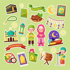 Fototapeta premium Fun Ramadan event in Indonesia vector