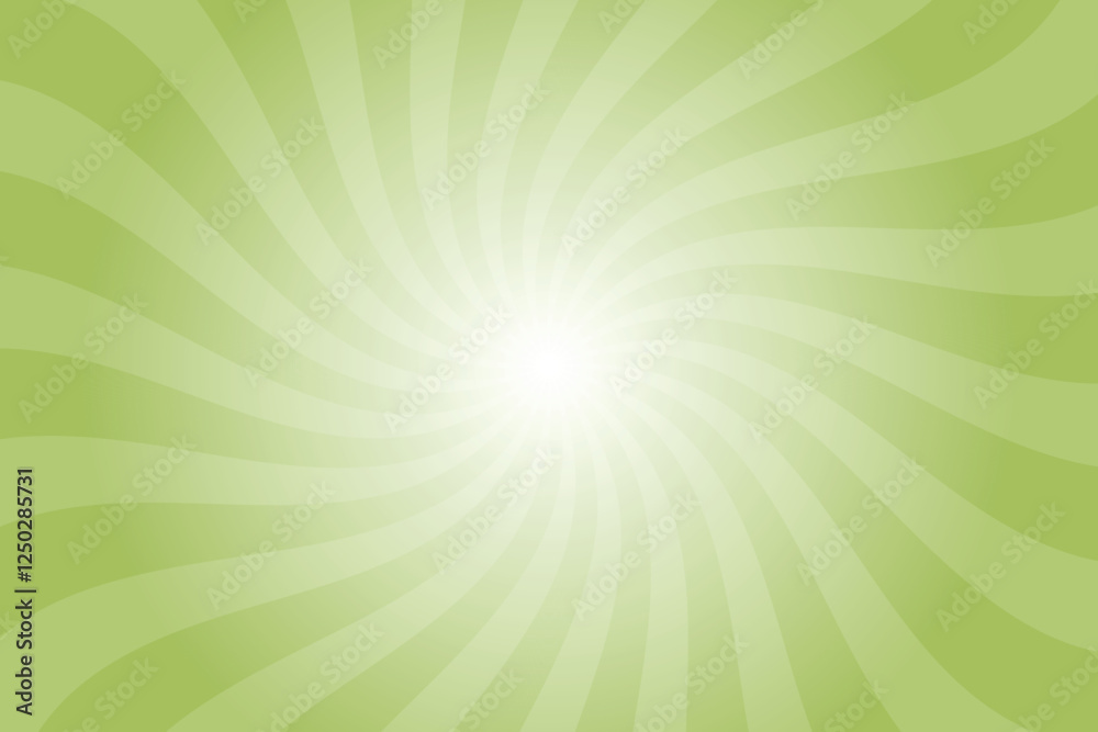 Poster green background with white sun ray. pattern of starburst. abstract light olive green texture with l