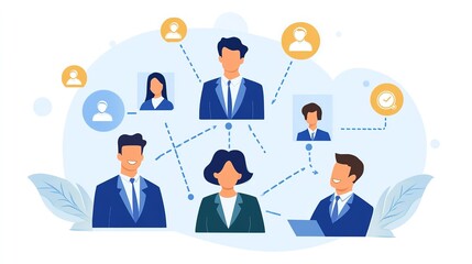 Organization Chart Hierarchy Vector Icon: Enterprise Management and Subordinate Structure