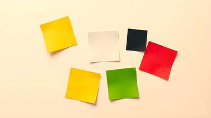 Colorful sticky notes Creative brainstorming and planning session concept for collaboration