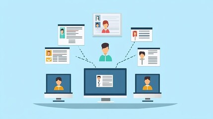 Recruitment Concept: Company Hiring and Talent Searching by Human Resources