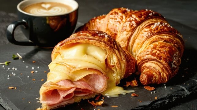 Ham and Cheese Croissant Flaky croiss 