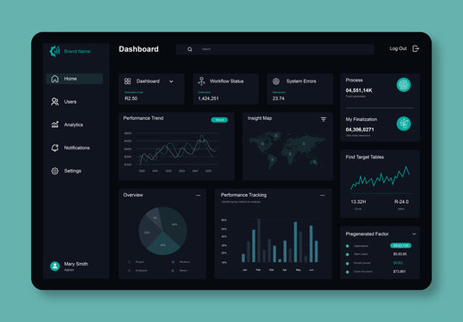 Admin Dashboard Design