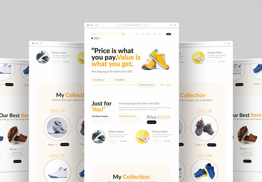 Ecommerce Landing Page Layout