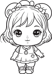 Obraz premium little girl in a white dress