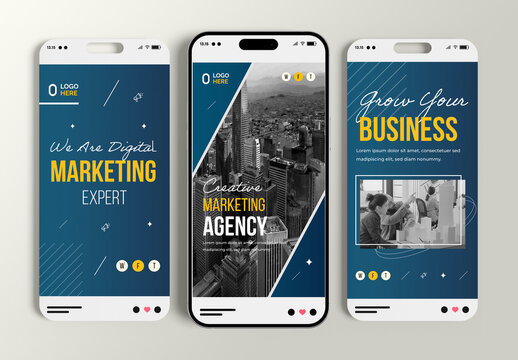Creative Digital Marketing Agency  Grow Your Business with Expert Solutions Social Media Story Template