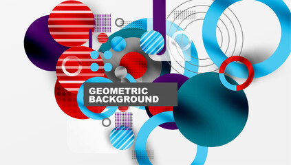 Fototapeta premium Abstract background - layered geometric shapes with smooth gradients and transparency
