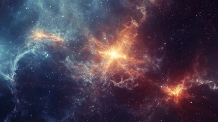 Fototapeta premium Spectacular Nebula and Starfield in Deep Space Exploration Art