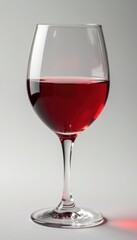 Wine glass subtly shaped like a cross, crimson liquid, beverage, sign, pinot