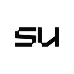 SU monogram logo design letter text name symbol monochrome logotype alphabet character simple logo