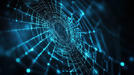 Naklejka premium Techno-colored cobwebs