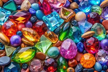 Vibrant Gemstone Collection: Colorful Shapes & Sizes for Design Projects