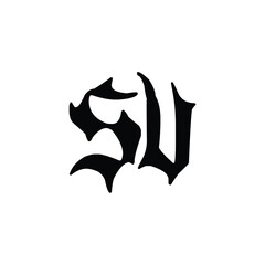SV monogram logo design letter text name symbol monochrome logotype alphabet character simple logo