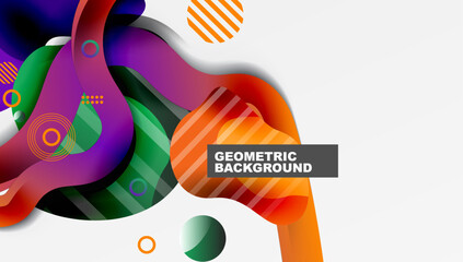 Abstract liquid shapes and lines background