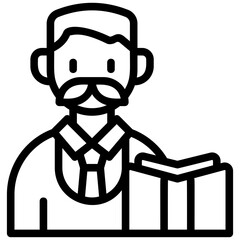 Teacher Line Icon