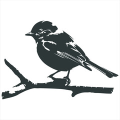 Elegant and Minimal Bird Silhouette Illustration for Nature Lovers and Designers