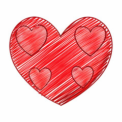 red heart vector illustration