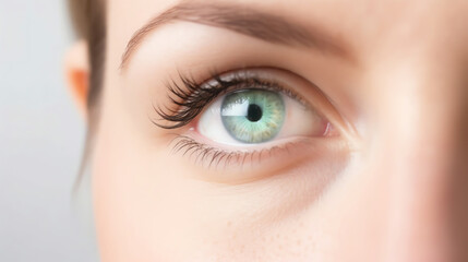 Naklejka premium Mesmerizing Blue-Green Eye