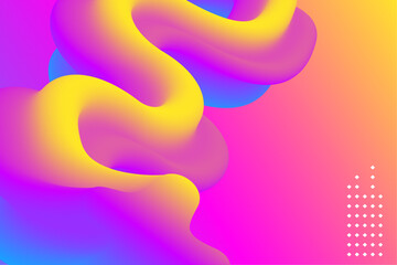 Abstract background with colorful wavy geometry shape