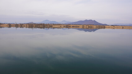 lake and mountains
