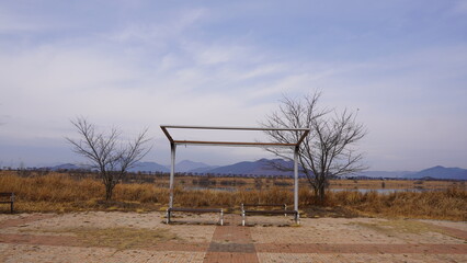the fence in the field