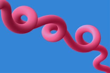 Abstract Fluid Curves with Vibrant Neon Colors