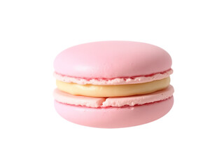 A Visually Striking, Beautifully Crafted Pink Macaron Treat isolated on transparent background