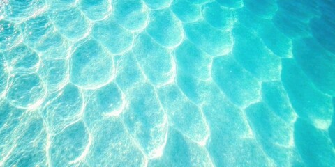 Aqua Marine Serenity Submerged View of Rippling Water Surface with Light Reflection Patterns