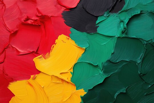 Vibrant Thick Paint Strokes in Multiple Colors  
