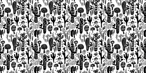 Cartoon hand-drawn doodles on the subject of summer holidays theme seamless pattern