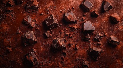 Fototapeta premium Dark Chocolate Cacao Texture