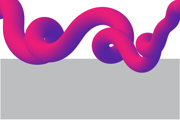 Fototapeta premium Abstract Fluid Curves with Vibrant Neon Colors