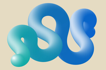 Abstract Fluid Curves with Vibrant Neon Colors