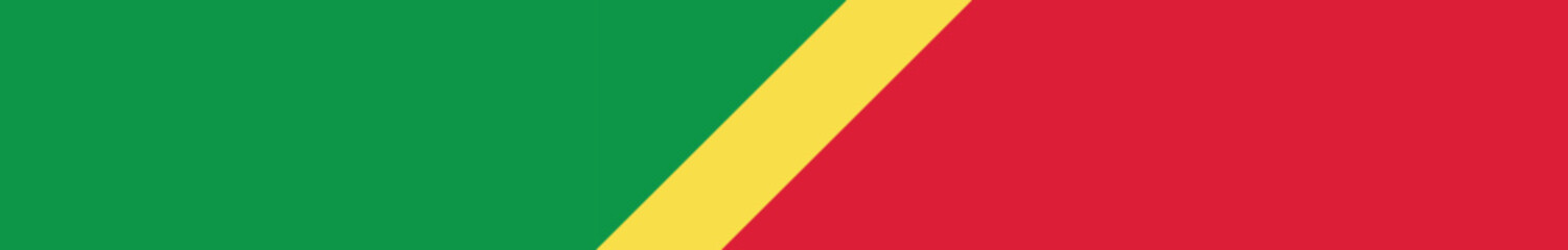 Congo flag. Congo long banner flag digital vector illustration