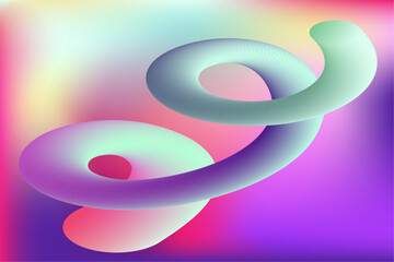 Abstract background with colorful wavy geometry shape