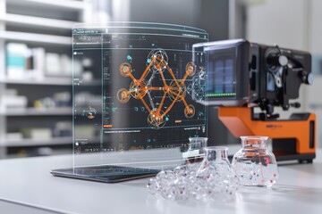 AR interface for real-time manipulation of molecular structures by chemical engineers.