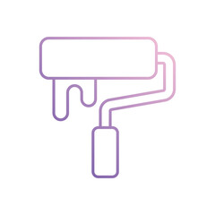 Paint Roller icon isolated on a white background. Vector illustration.