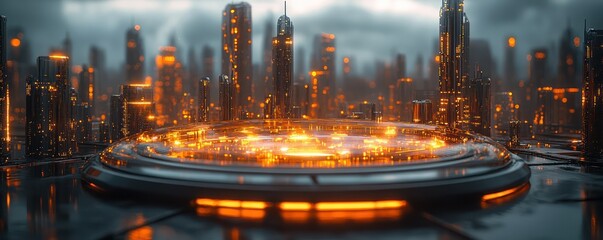 Futuristic Cityscape: A Cyberpunk Metropolis at Night