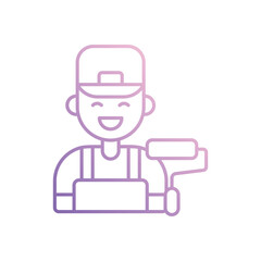 Painter  icon isolated on a white background. Vector illustration.