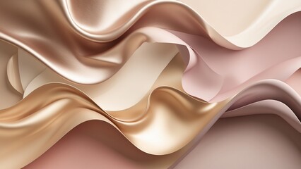 Fototapeta premium A high-end abstract gradient background with elegant, soft color transitions of champagne gold, soft beige, and muted rose tones