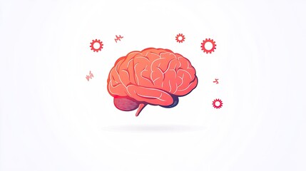 Colorful illustration of a human brain surrounded by abstract shapes and patterns, symbolizing creativity
