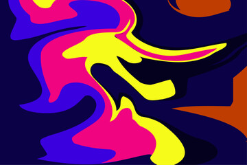 Abstract Colorful Fluid Marble Background